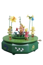 Spieldose mit Blumenwiese - farbig   - SPF 004