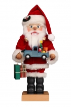 Nußknacker - Weihnachtsmann mit Spielzeugauto