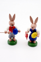 Osterhasenpaar mit Ei und Schirm/Pinsel 5,5 cm - ESCO Osterhasenpaar mit Ei und Schirm/Pinsel 5,5 cm - ESCO