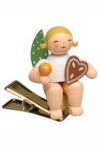 Engel auf Klemme mit Lebkuchen und Apfel - 150, Wendt&Kühn