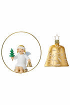 Margeritenengel im Ring mit Bäumchen und Glocke, Glasglocke gold Wendt und Kühn - ab Oktober 2025 Margeritenengel im Ring mit Bäumchen und Glocke, Glasglocke gold Wendt und Kühn - ab Oktober 2025