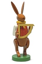 musiziernder Hase mit kleiner Harfe, Wendt&Kühn