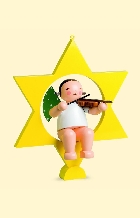 Details-großer Engel von Wendt & Kühn - mit Geige im Stern - groß