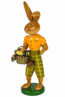 Hase mit Picknickkorb Knickohr - 25 cm - Fa. Gahlenz