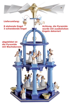 Dompyramide elektrisch - farbig Langrockengel Faltenrockengel - PGFL 010E